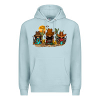 Blue Mist western gnomies Premium Hoodie - FaDigitalArtStudio