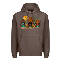 Coffee western gnomies Premium Hoodie - FaDigitalArtStudio