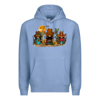 Colony Blue western gnomies Premium Hoodie - FaDigitalArtStudio