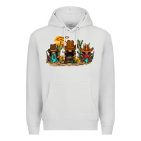 Dove Grey western gnomies Premium Hoodie - FaDigitalArtStudio