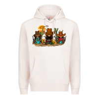 Pale Pink western gnomies Premium Hoodie - FaDigitalArtStudio