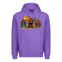 Purple western gnomies Premium Hoodie - FaDigitalArtStudio