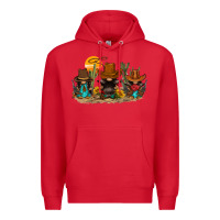 Red western gnomies Premium Hoodie - FaDigitalArtStudio