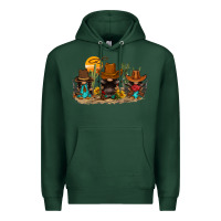 Sports Green western gnomies Premium Hoodie - FaDigitalArtStudio