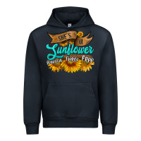 Navy she's a sunflower beautiful fierce free Urban Hoodie - HRA Design Shop