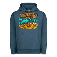 Pigment Midnight Navy she's a sunflower beautiful fierce free Urban Hoodie - HRA Design Shop