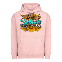 Pigment Salmon she's a sunflower beautiful fierce free Urban Hoodie - HRA Design Shop