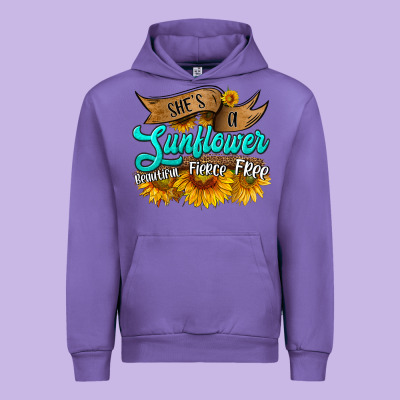 She's A Sunflower Beautiful Fierce Free Urban Hoodie Designed By Hra Design Shop