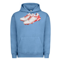 Pigment Pebble Blue red cleats fa element Urban Hoodie - FaDigitalArtStudio