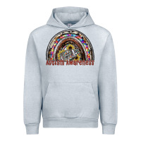 Heather Grey autism avareness football Urban Hoodie - SublimationCraftShop