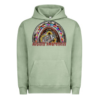Pigment Oil Green autism avareness football Urban Hoodie - SublimationCraftShop