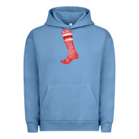 Pigment Pebble Blue red sock fa element Urban Hoodie - FaDigitalArtStudio