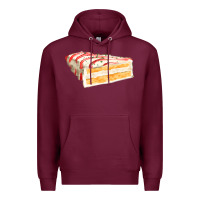 Burgundy white christmas cake Premium Hoodie - FaDigitalArtStudio