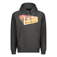 Charcoal Heather white christmas cake Premium Hoodie - FaDigitalArtStudio