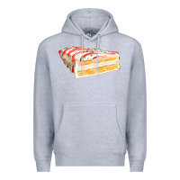Heather Grey white christmas cake Premium Hoodie - FaDigitalArtStudio