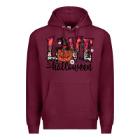 Burgundy love halloween Premium Hoodie - CowhideDigitalArt