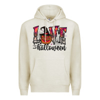 Oatmeal Heather love halloween Premium Hoodie - CowhideDigitalArt