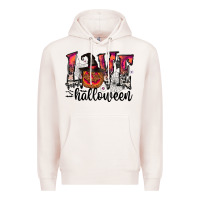 Pale Pink love halloween Premium Hoodie - CowhideDigitalArt