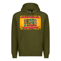 Army Green beer and sunshine skinny metal can holder Premium Hoodie - HRA Design Shop
