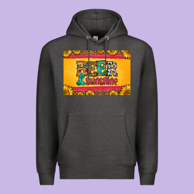 Beer And Sunshine Skinny Metal Can Holder Premium Hoodie Designed By Hra Design Shop