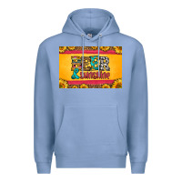 Colony Blue beer and sunshine skinny metal can holder Premium Hoodie - HRA Design Shop