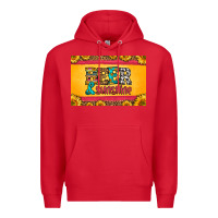 Red beer and sunshine skinny metal can holder Premium Hoodie - HRA Design Shop
