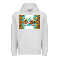 Dove Grey best teacher ever skinny metal can holder Premium Hoodie - HRA Design Shop