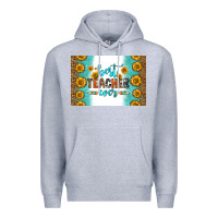 Heather Grey best teacher ever skinny metal can holder Premium Hoodie - HRA Design Shop
