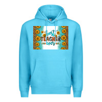 Ocean Blue best teacher ever skinny metal can holder Premium Hoodie - HRA Design Shop