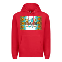 Red best teacher ever skinny metal can holder Premium Hoodie - HRA Design Shop