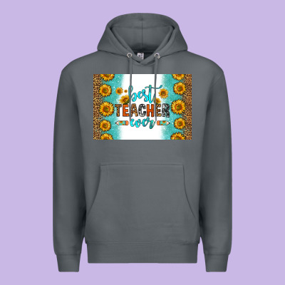 Best Teacher Ever Skinny Metal Can Holder Premium Hoodie Designed By Hra Design Shop