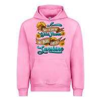 Fuchsia Pink she was a wild flower in love with the sunshine Urban Hoodie - HRA Design Shop
