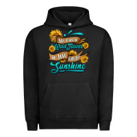 Pigment Black she was a wild flower in love with the sunshine Urban Hoodie - HRA Design Shop