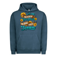 Pigment Midnight Navy she was a wild flower in love with the sunshine Urban Hoodie - HRA Design Shop