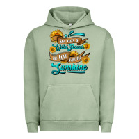 Pigment Oil Green she was a wild flower in love with the sunshine Urban Hoodie - HRA Design Shop