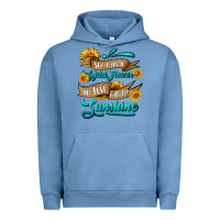 Pigment Pebble Blue she was a wild flower in love with the sunshine Urban Hoodie - HRA Design Shop