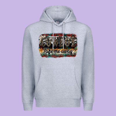 Cowboy Take Me Away Premium Hoodie Designed By Sublimationcraftshop