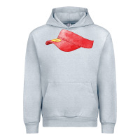 Heather Grey red softball visor fa element Urban Hoodie - FaDigitalArtStudio