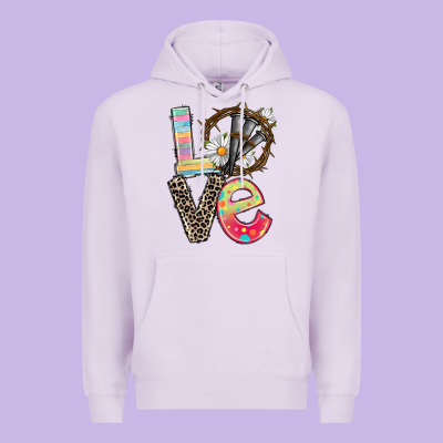Love Crown Of Thorns Easter Day Premium Hoodie Designed By Cowgirlartshop