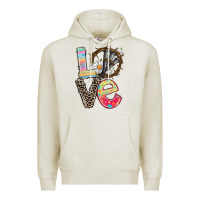 Oatmeal Heather Love crown of thorns Easter Day Premium Hoodie - CowGirlArtShop