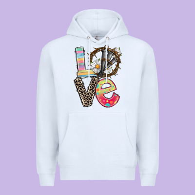 Love Crown Of Thorns Easter Day Premium Hoodie Designed By Cowgirlartshop