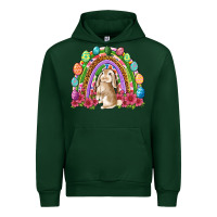 Forest Green Easter rainbow Bunny Easter Day Urban Hoodie - Neo Western