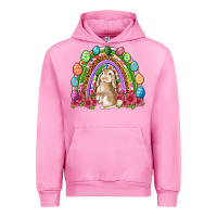 Fuchsia Pink Easter rainbow Bunny Easter Day Urban Hoodie - Neo Western
