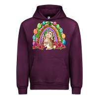 Mauve Wine Easter rainbow Bunny Easter Day Urban Hoodie - Neo Western