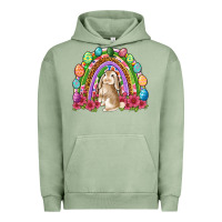 Pigment Oil Green Easter rainbow Bunny Easter Day Urban Hoodie - Neo Western