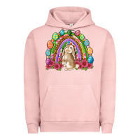 Pigment Salmon Easter rainbow Bunny Easter Day Urban Hoodie - Neo Western
