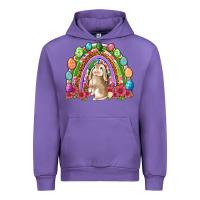 Tulip Easter rainbow Bunny Easter Day Urban Hoodie - Neo Western
