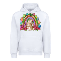 White Easter rainbow Bunny Easter Day Urban Hoodie - Neo Western