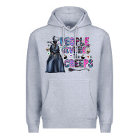 Heather Grey people give me the creeps Premium Hoodie - CowhideDigitalArt