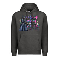 Charcoal Heather people give me the creeps Premium Hoodie - CowhideDigitalArt